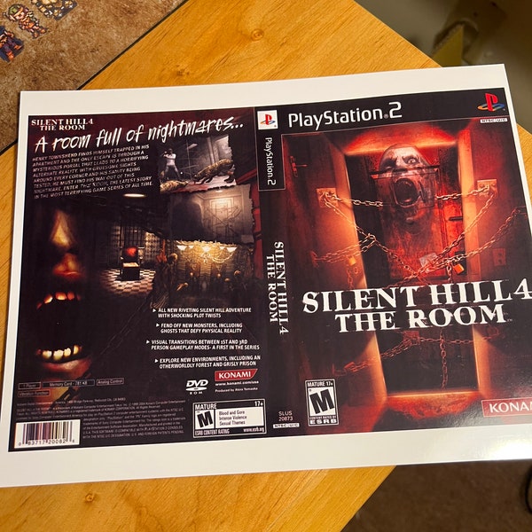 Silent Hill 4 The Room REPRODUCTION Art Only No Disc No Case Ps2