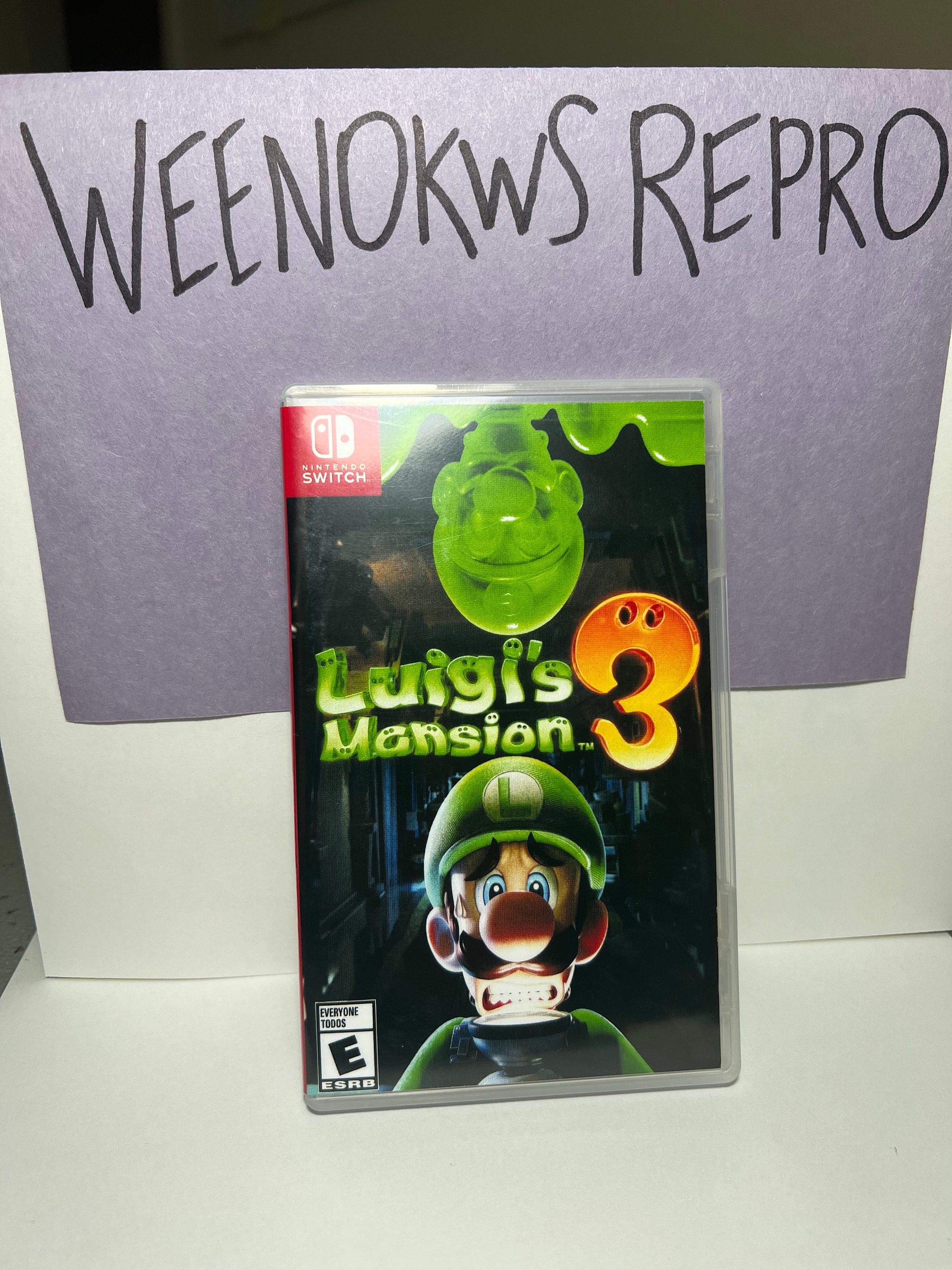 Luigi's Mansion 3 Cover Art & Replacement Case for 