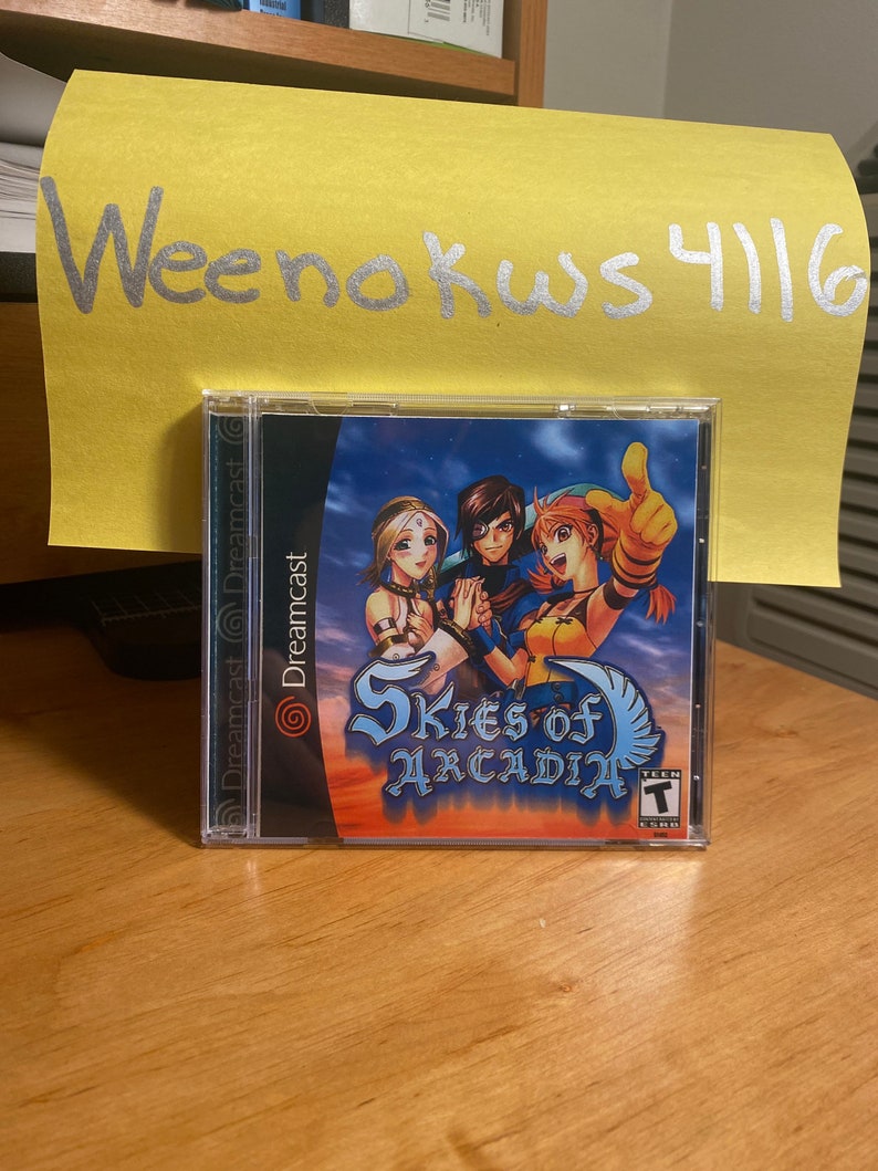 Skies of Arcadia Dreamcast Reproduction CASE & ART only no disc Double Disc Case image 1
