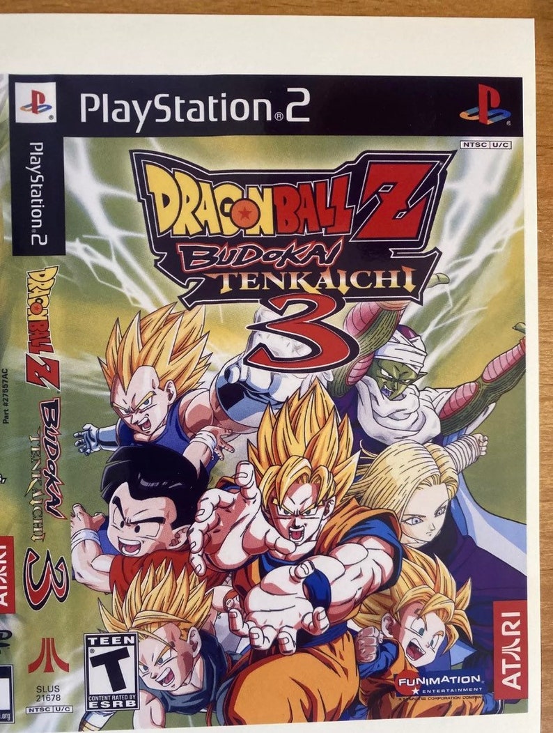 Dragon Ball Z Budokai Tenkaichi 3 REPRODUCTION ART Only No Disc No Case Ps2 image 3