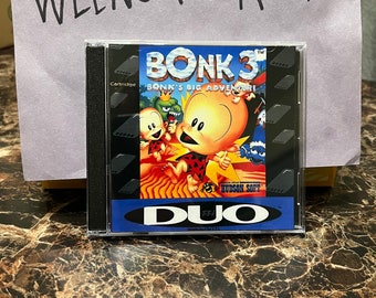 Bonk 3 Bonks Big Adventure REPRODUKTIONSfodral Inget spel 3D-utskrivet Turbo Grafx