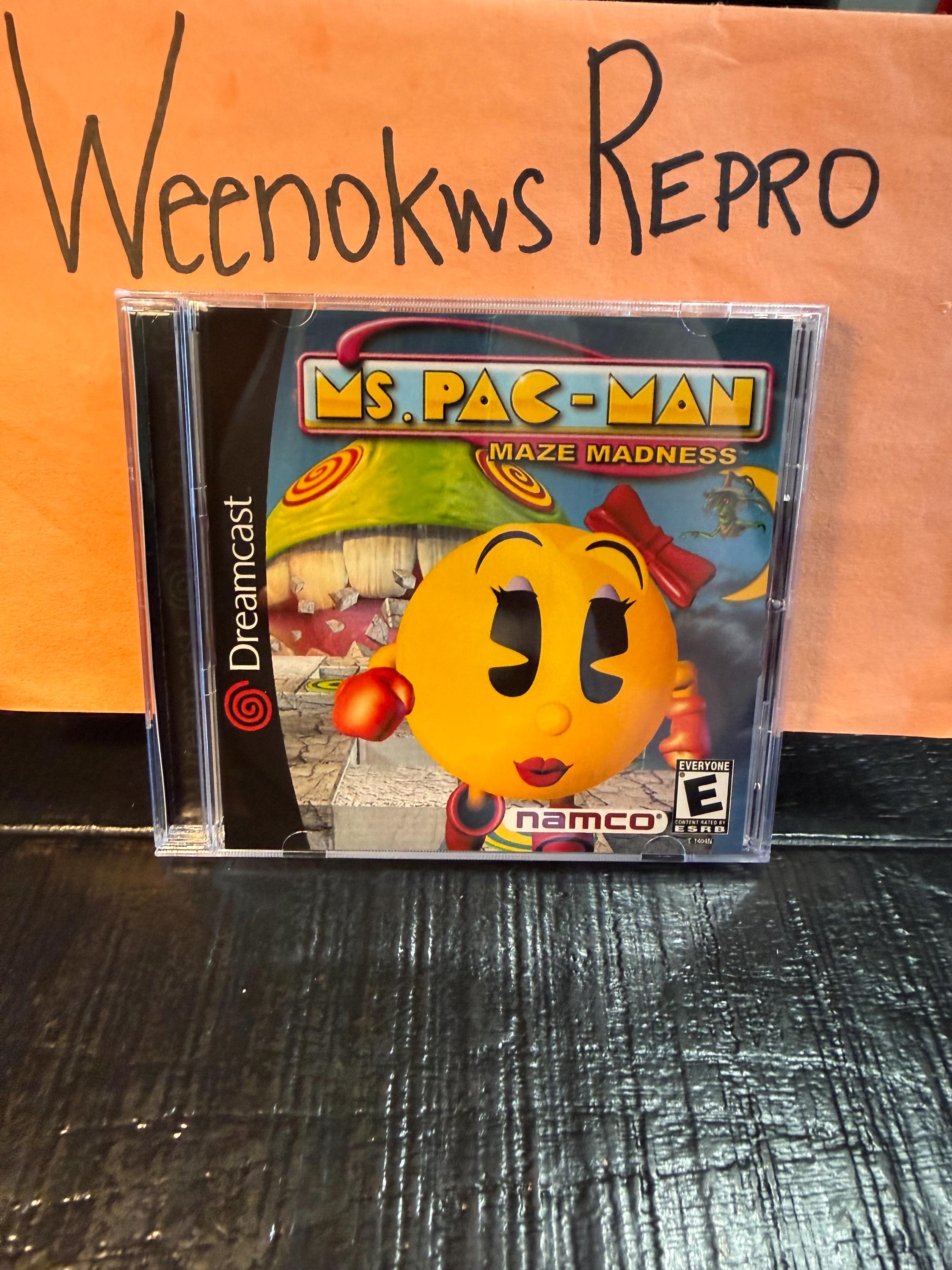 Ms. Pac-man Maze Madness REPRODUCTION CASE No Disc Dreamcast - Etsy
