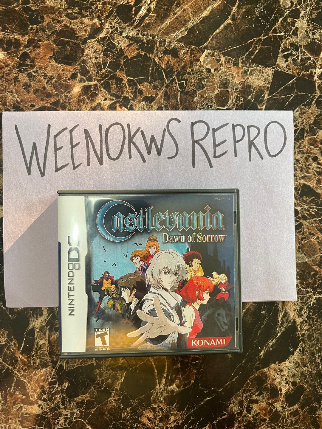 Castlevania Dawn of Sorrow REPRODUCTION CASE No Game! Nintendo Ds