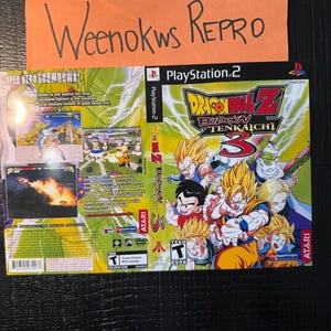 REPRODUCTION D'ART de Dragon Ball Z Budokai Tenkaichi 3 uniquement sans disque sans étui Ps2