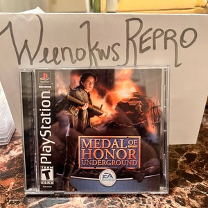Medal of Honour Untergrund REPRODUKTION HÜLLE No Disc! Ps1