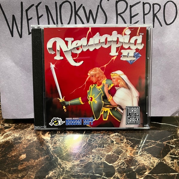 Neutopia II 2 REPRODUCTION Case No Game 3D Printed Turbo Grafx