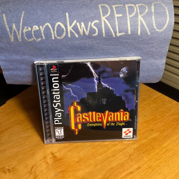 Castlevania Symphony of the Night REPRODUCTION CASE No Disc! Ps1
