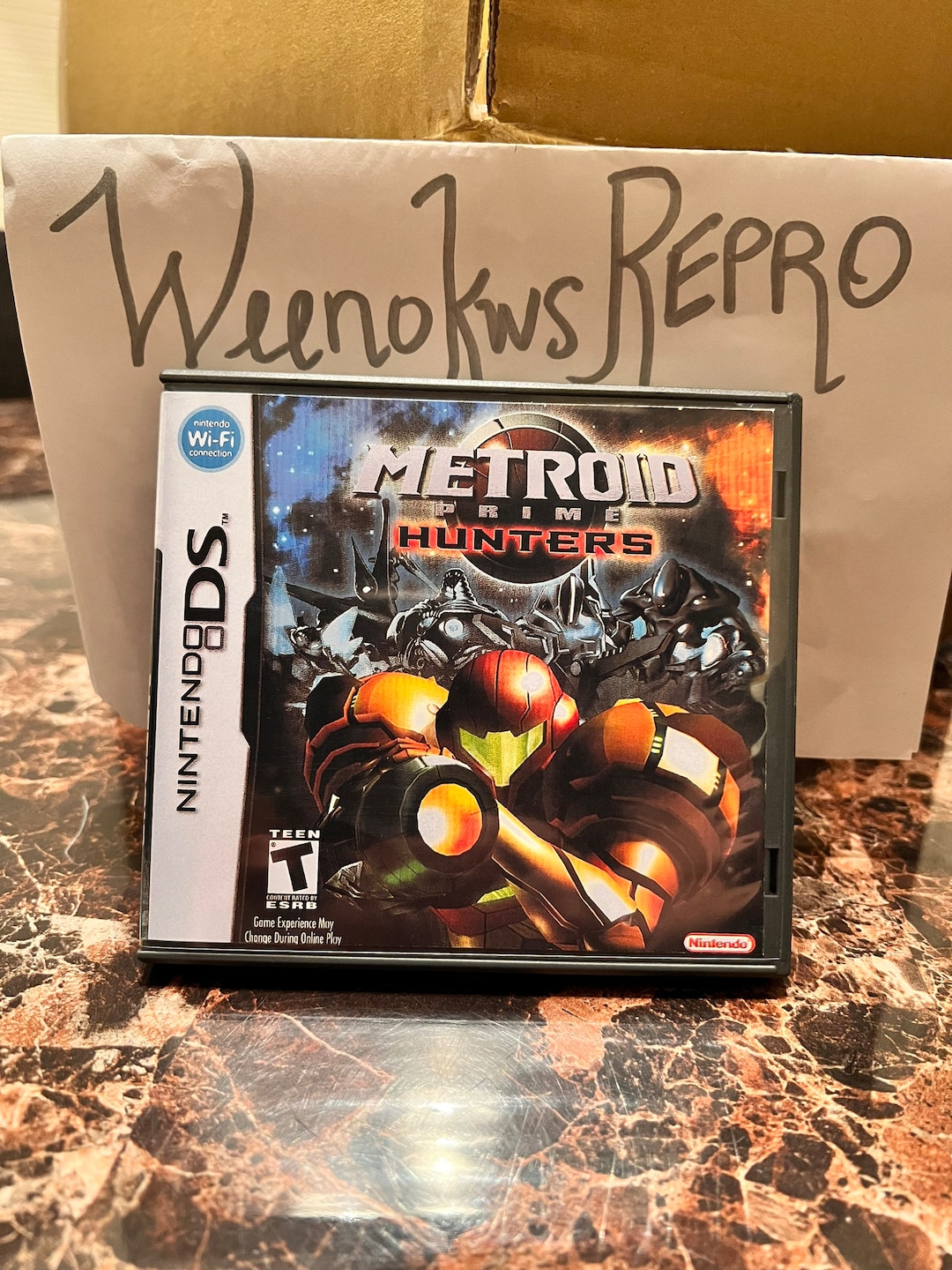 Metroid Prime Hunters REPRODUCTION CASE No Game! Nintendo Ds