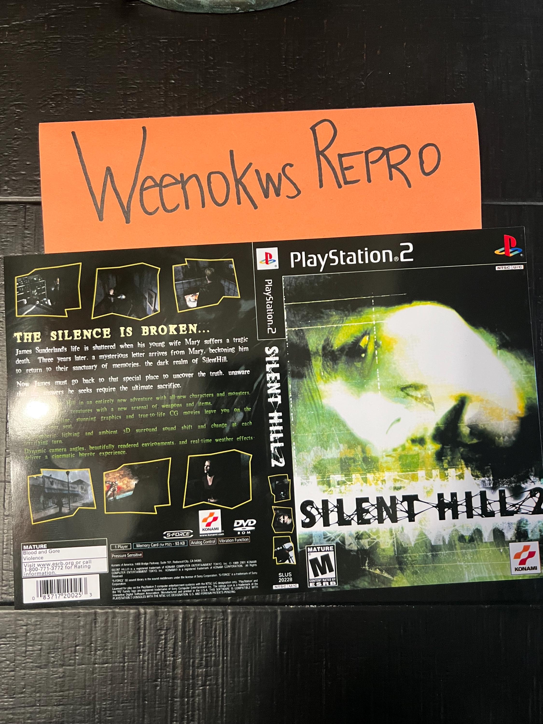 サイレントヒル2 複製版 アートのみ ディスクなし ケースなし PS2