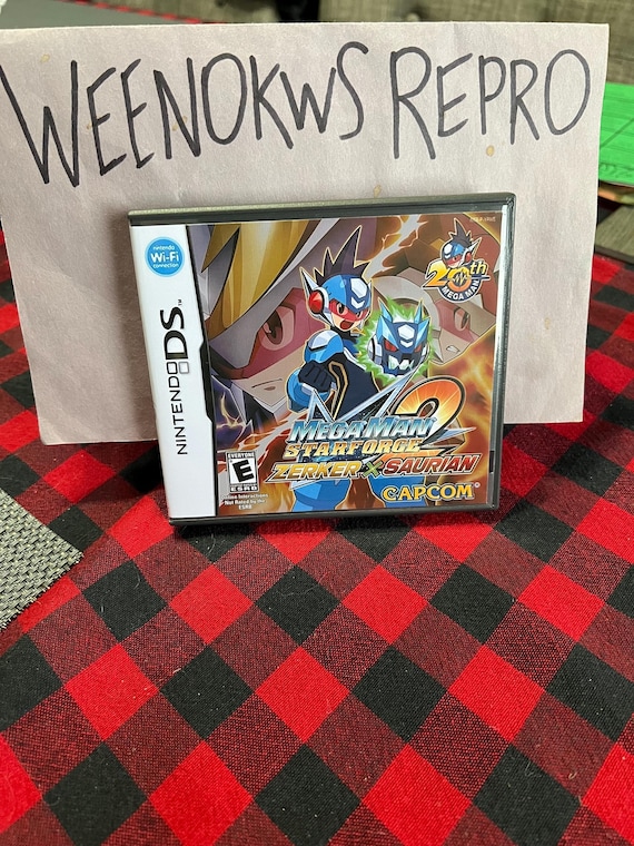 Megaman Starforce 2 Zerker X Saurian REPRODUCTION CASE No Game