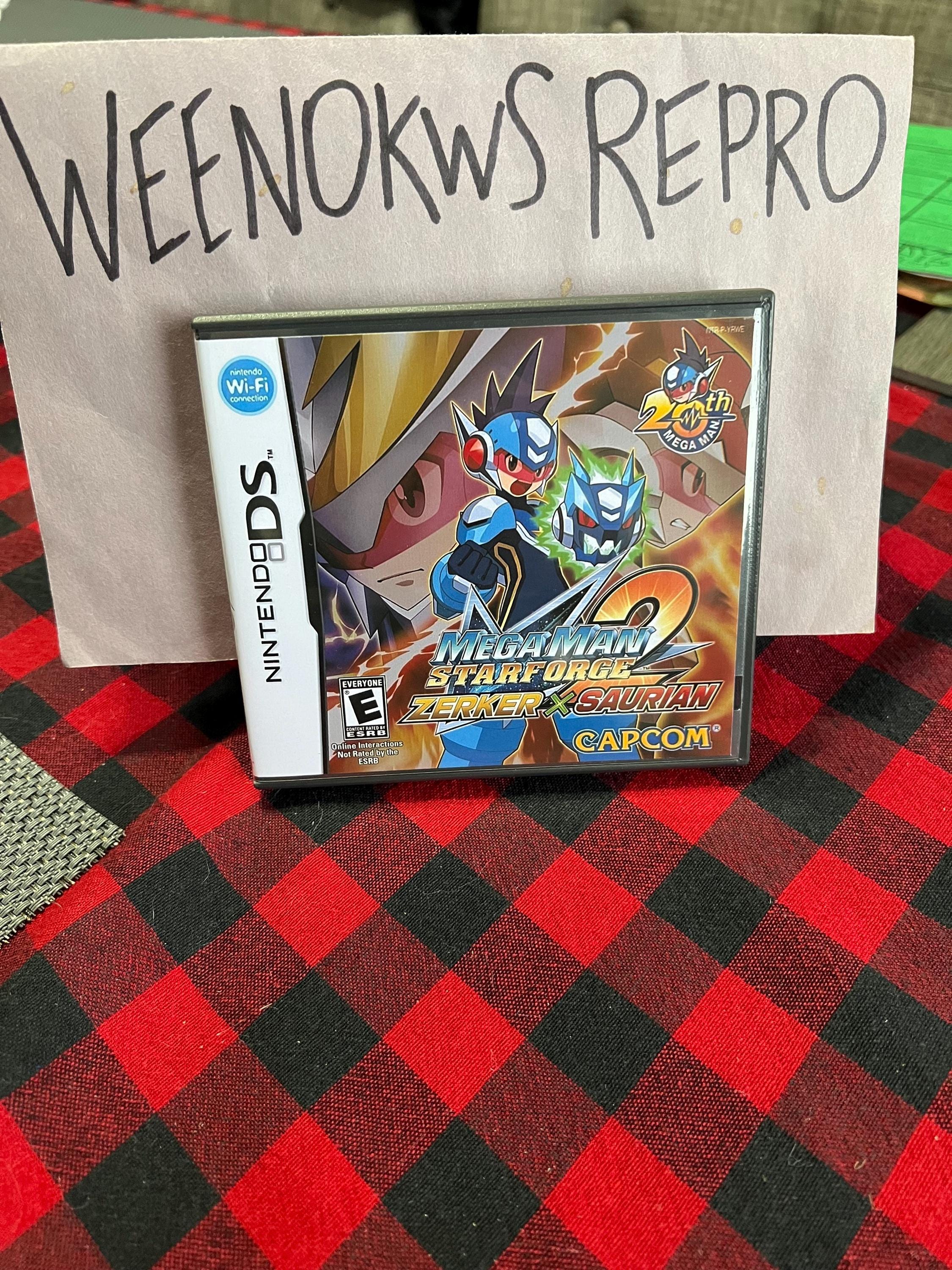 【zerda】 箱のみ Megaman Starforce 2 Zerker X Saurian REPRODUCTION CASE No Game