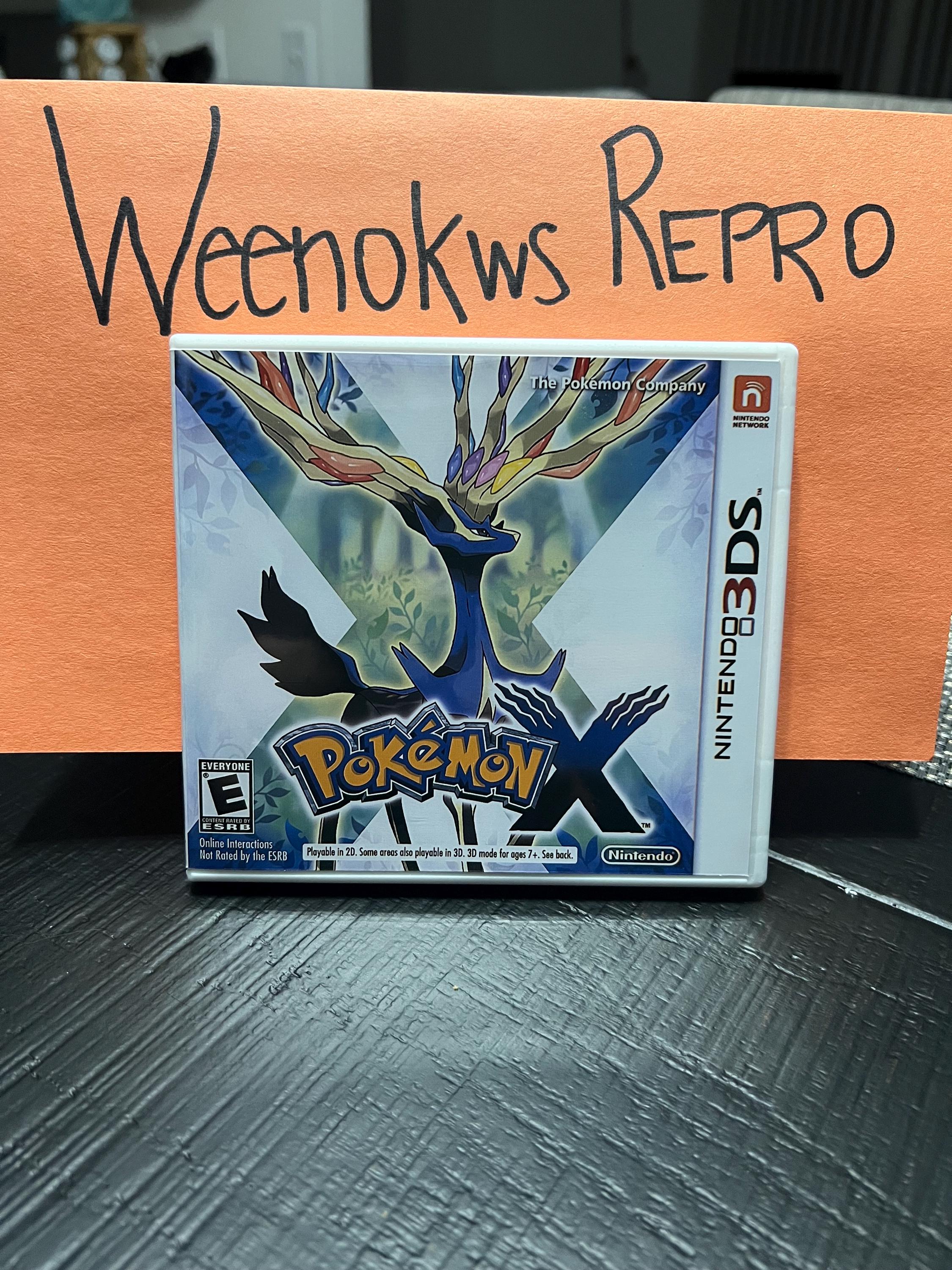 Pokemon Pokémon X REPRODUCTION CASE No Game! Nintendo 3ds