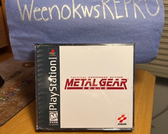 Metal Gear Solid 1 REPRODUCTION CASE No Disc black label ps1