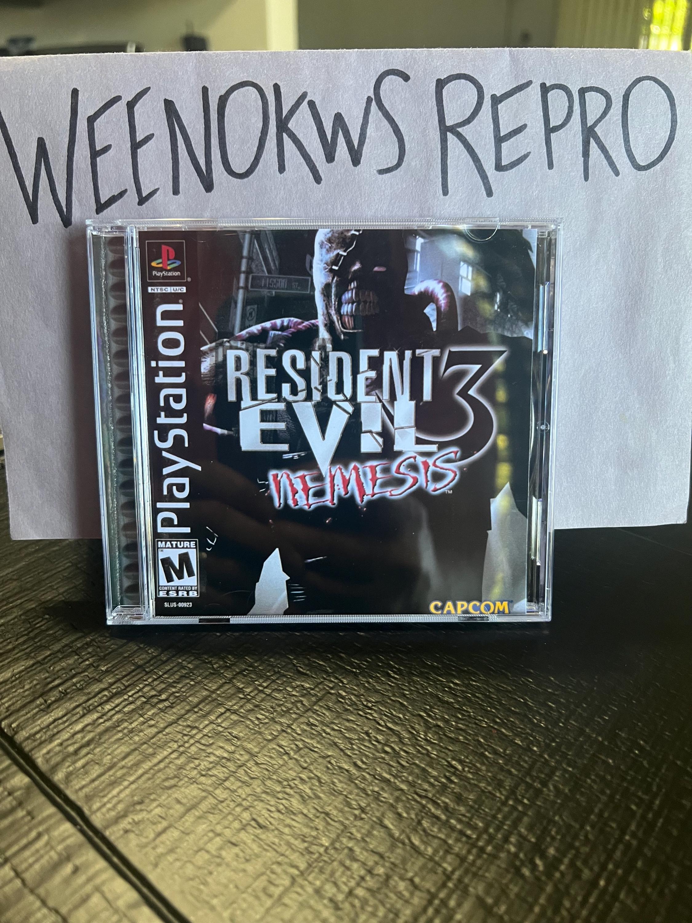 Resident Evil 3 Nemesis REPRODUCTION CASE No Disc Ps1 - Etsy
