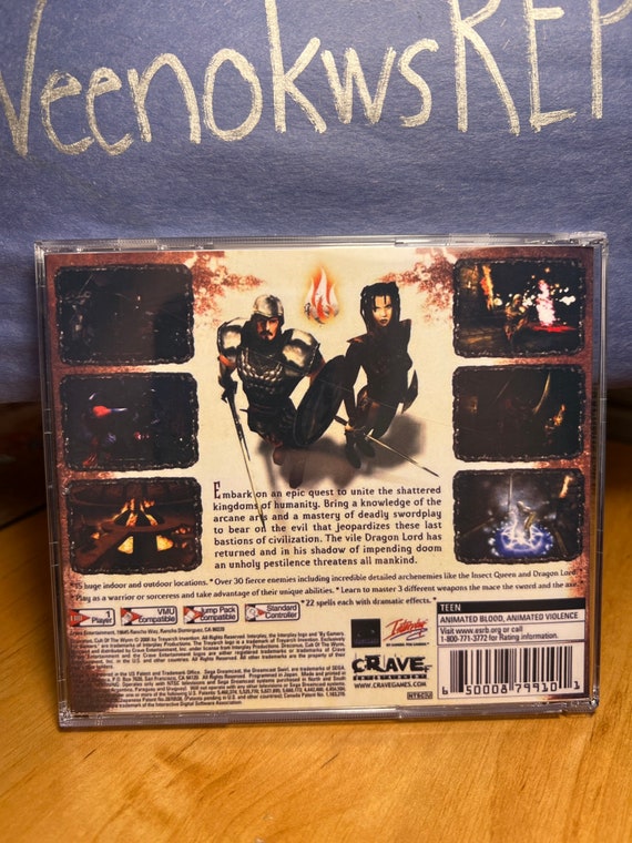 Draconus Cult of the Wyrm REPRODUCTION CASE No Disc Dreamcast - Etsy