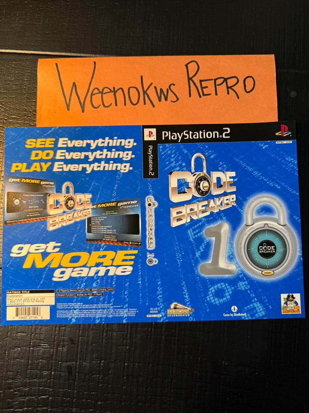 Code Breaker REPRODUCTION Art Only No Disc No Case Ps2 - Etsy