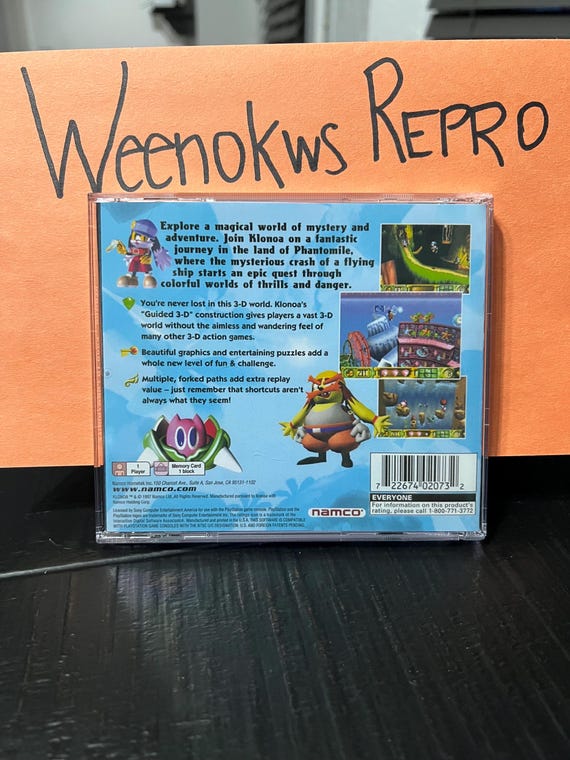 Klonoa: Door To The Phantomille Sur PS1 - Version Française (CD Seul) - Très Bon état