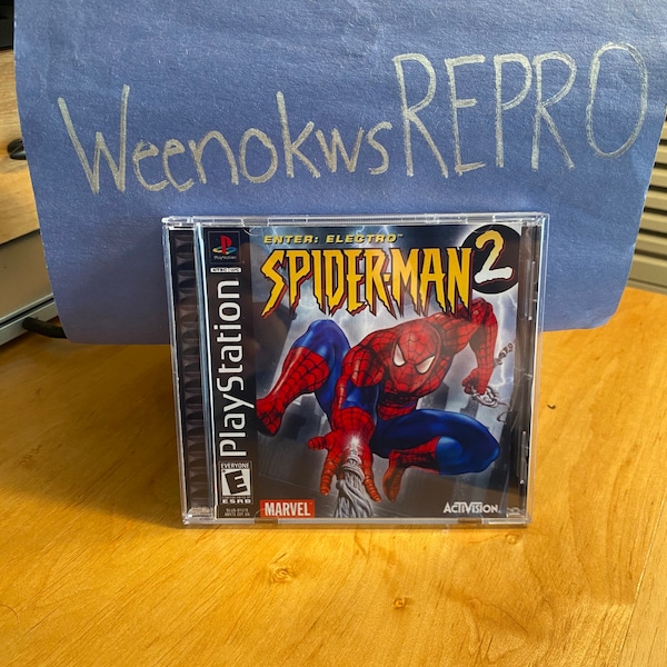 Spiderman 2 Enter Electro REPRODUKTIONS FALL No Disc ps1