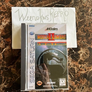 Mortal Kombat 2 II REPRODUCTION CASE No Disc! Sega Saturn