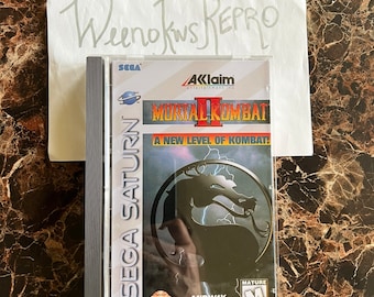 Caja de reproducción de Mortal Kombat 2 II. ¡Sin disco! Sega Saturn
