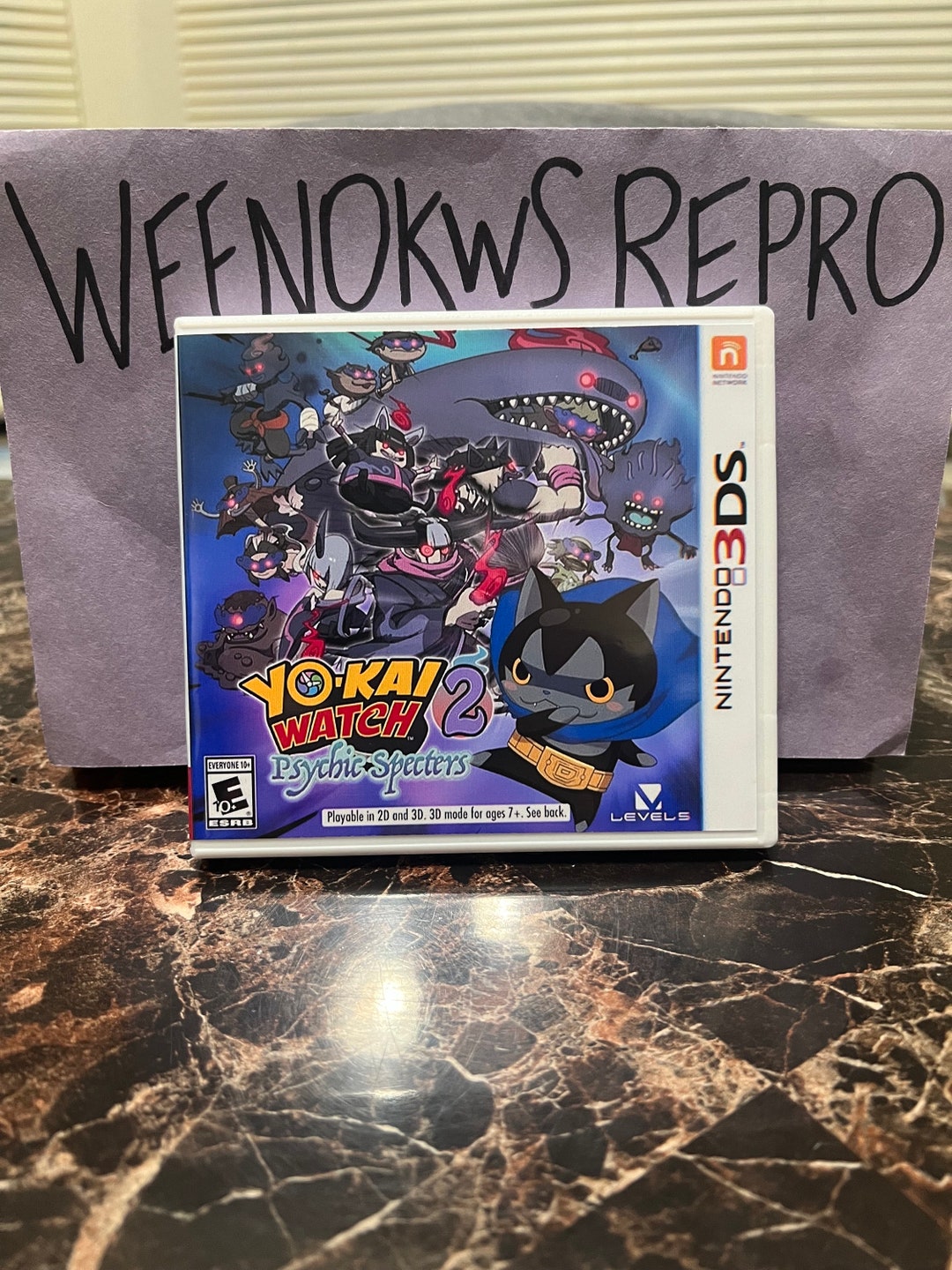 Yo Kai Watch 2 Psychic Specters REPRODUCTION CASE No Game 