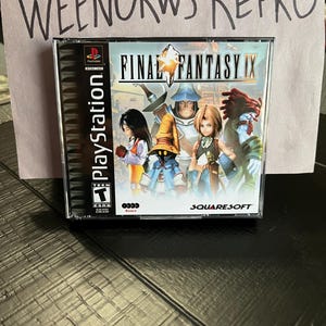 Final Fantasy IX 9 REPRODUCTION CASE No Disc! Ps1 FF9