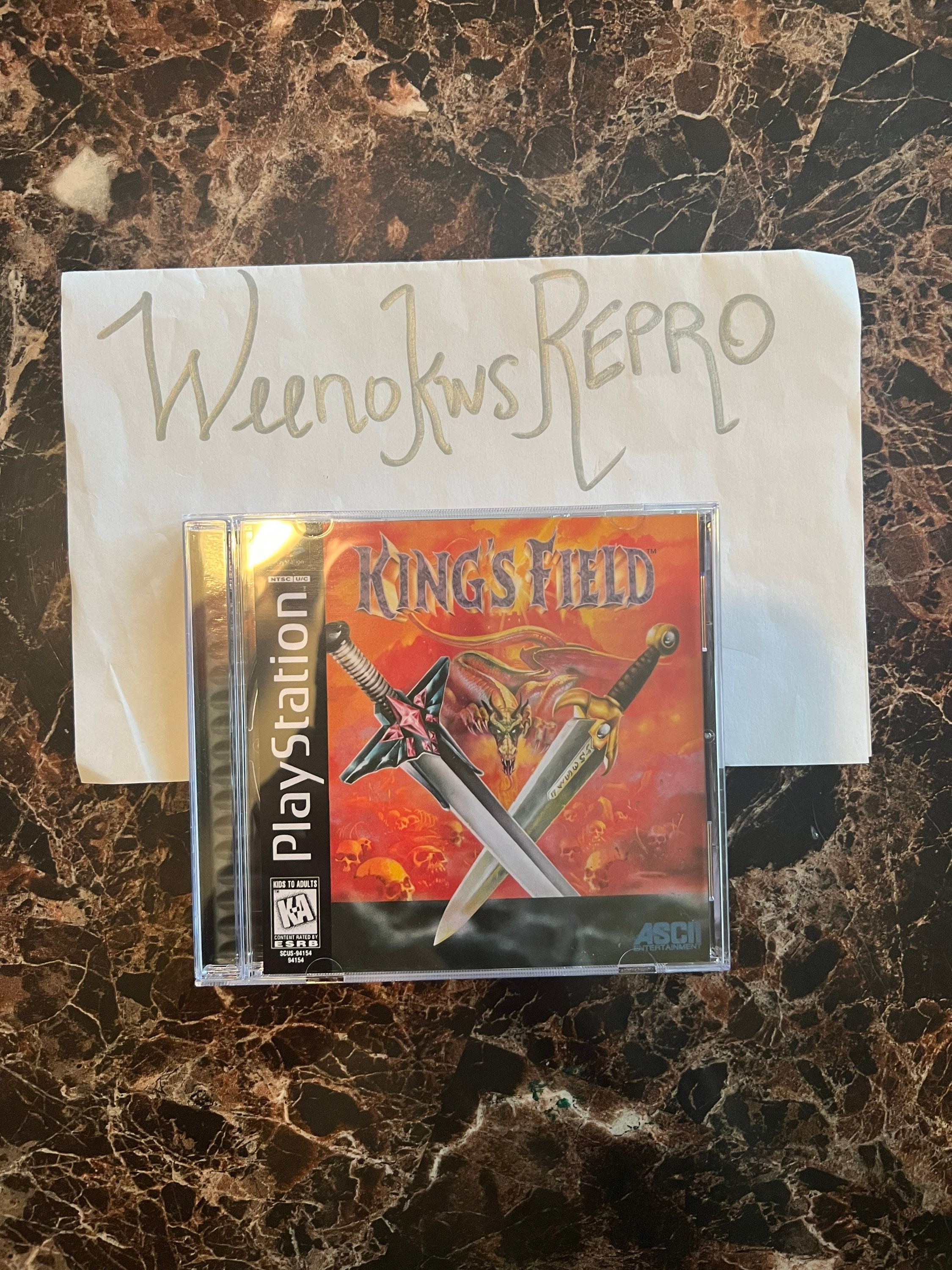 Kings Field 1 REPRODUCTION CASE No Disc! Ps1 - Etsy