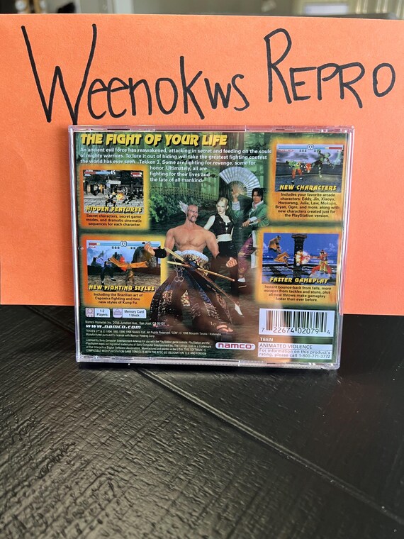 Tekken 3 REPRODUCTION CASE No Disc! Ps1 - Etsy