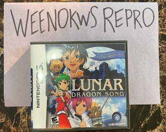 Estuche de reproducción de Lunar Dragon Song ¡No hay juego! Nintendo Ds