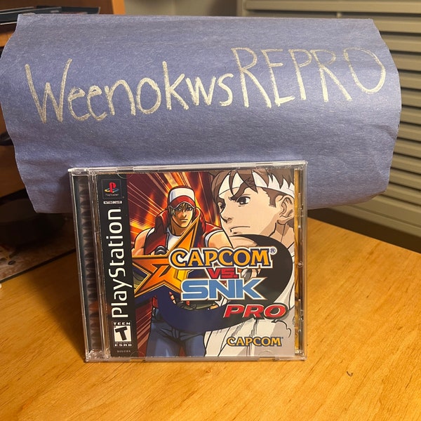 Capcom Vs. SNK Pro REPRODUCTION CASE No Disc!! Ps1