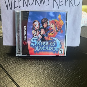 Skies of Arcadia REPRODUCTION CASE No Disc Dreamcast Double Disc Case