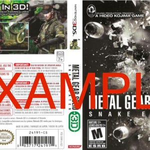 Metal gear solid 3D snake eater REPRODUÇÃO CASE No Game! Nintendo 3ds