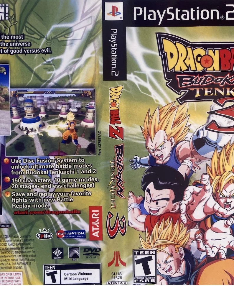 Dragon Ball Z Budokai Tenkaichi 3 REPRODUCTION ART Only No Disc No Case Ps2 image 5