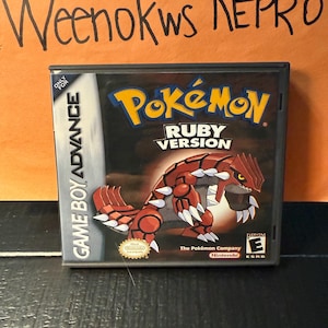 Pokémon Pokémon Ruby-versionen av ett reproduktionsfodral Inget spel! Nintendo Gameboy Advance GBA