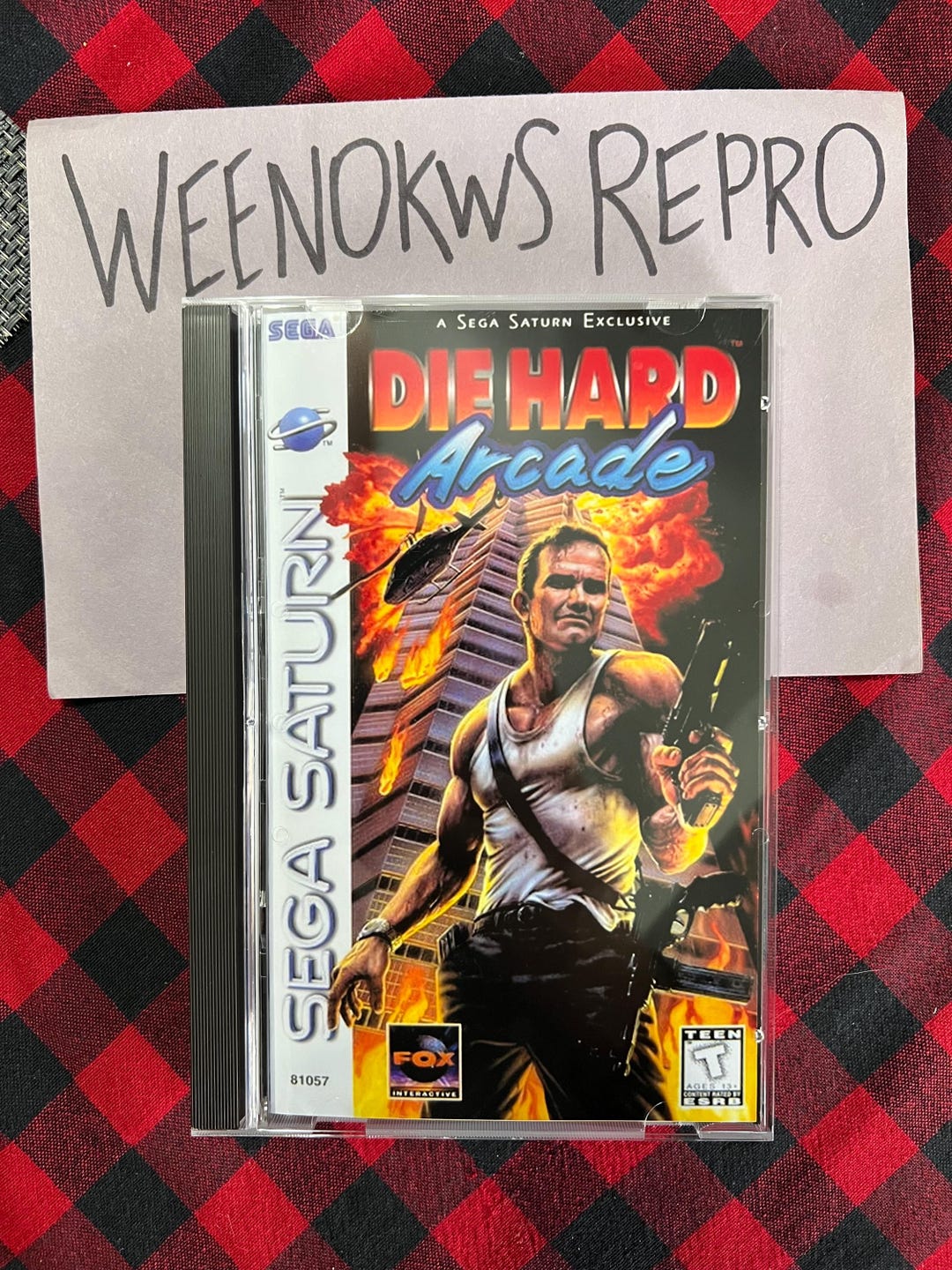 Die Hard Arcade REPRODUCTION CASE No Disc! Sega Saturn