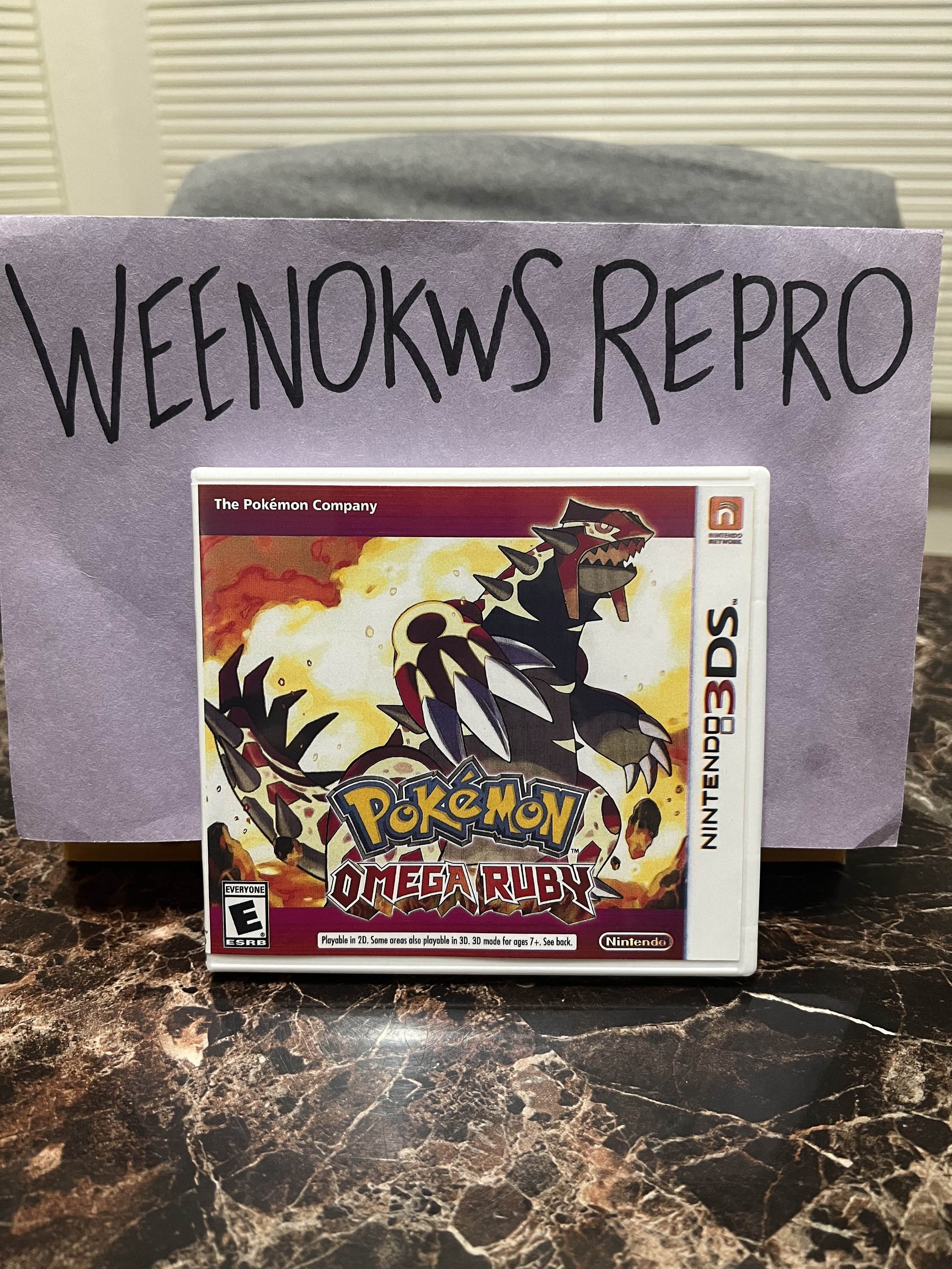 Pokemon Pokémon Omega Ruby CASO RIPRODUZIONE Nessun gioco! Nintendo 3ds