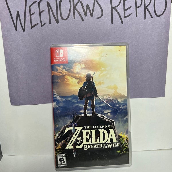 The Legend of Zelda Breath of the Wild REPRODUCTION CASE No Game! Nintendo Switch
