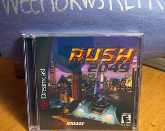 Jeu Sega Dreamcast Rush 2049, Disque étiquette Blanche, édition Promo "Not For Sale", PAL, Japon