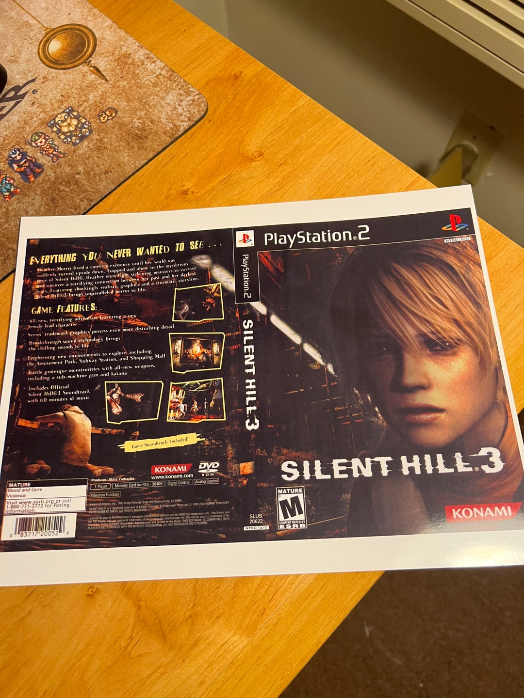 Silent Hill 3 REPRODUCTION Art Only No Disc No Case Ps2 -  Israel