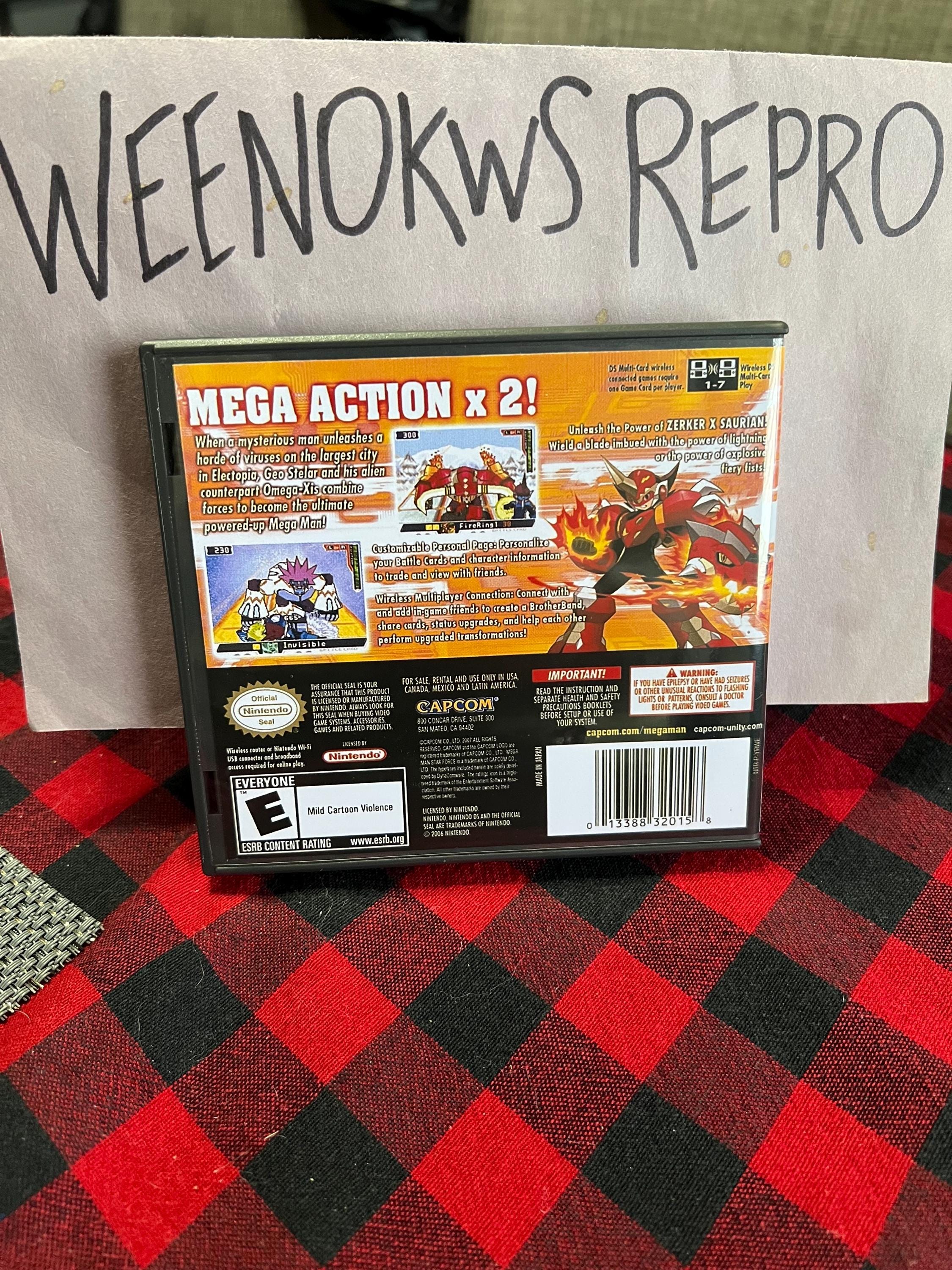【zerda】 箱のみ Megaman Starforce 2 Zerker X Saurian REPRODUCTION CASE No Game