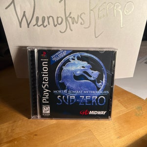 Mortal Kombat Mythologies Subzero REPRODUCTION CASE No Disc Ps1
