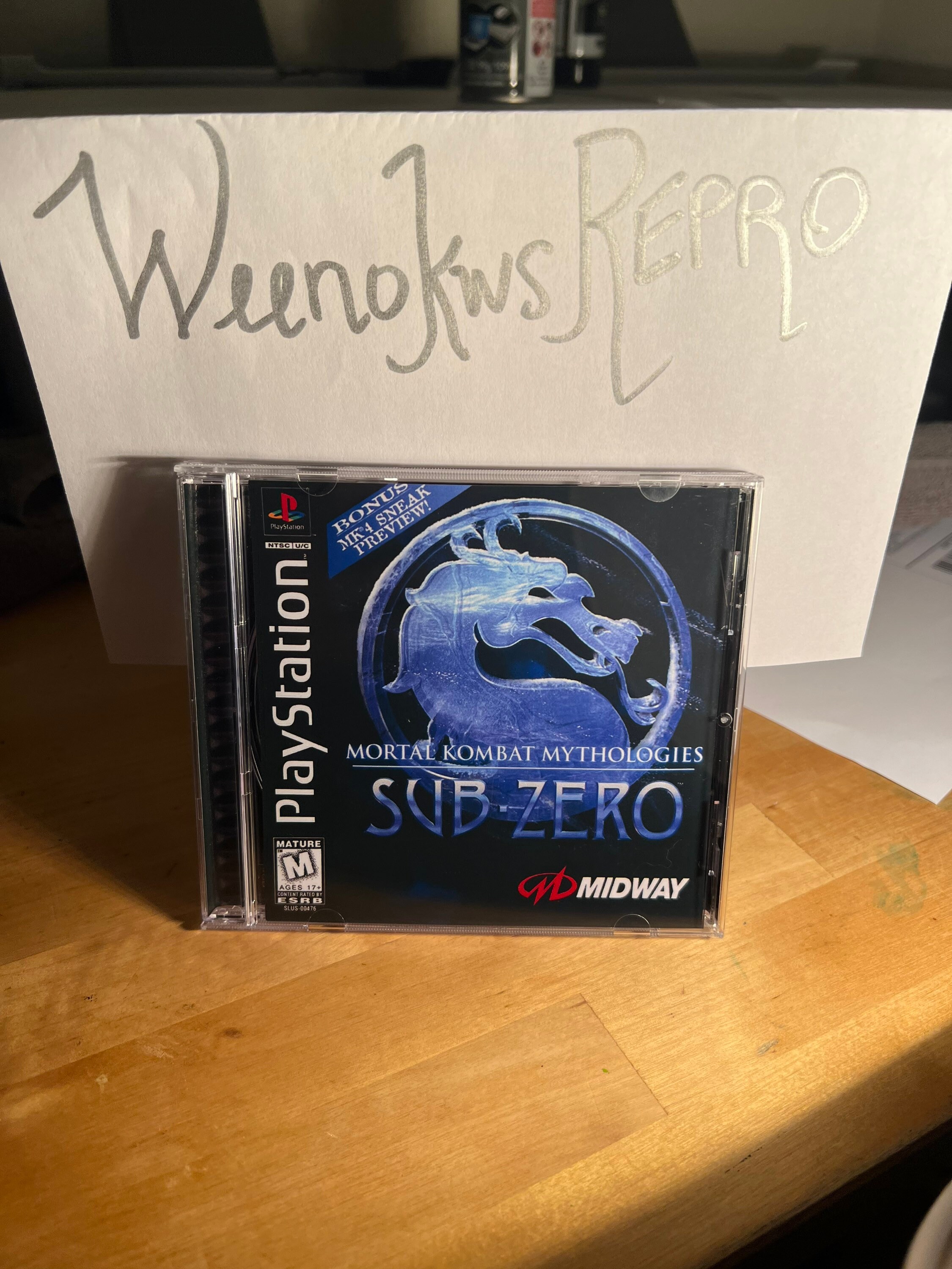 Buy Mortal Kombat Mythologies Subzero REPRODUCTION CASE No Disc  