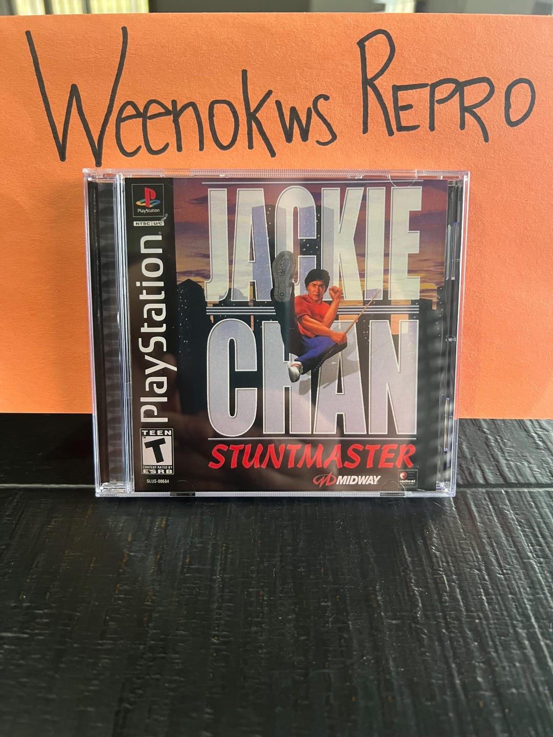 Jackie Chan Stuntmaster REPRODUCTION CASE No Disc Ps1