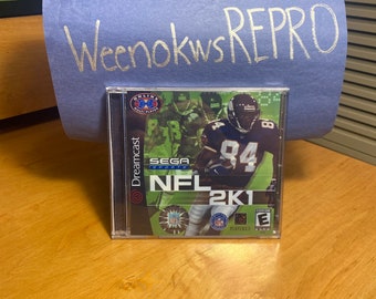 NFL 2K1 REPRODUCTION CASE No Disc Dreamcast