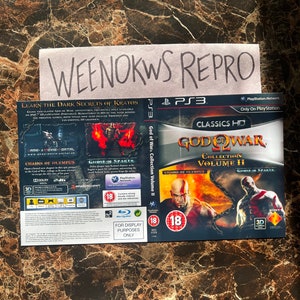 God of War Collection Volume 2 HD REPRODUCTION Artwork Only No Case! Ps3