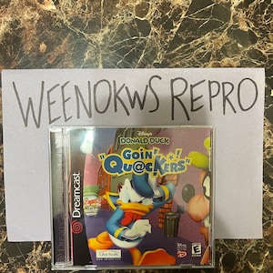 Donald Duck Goin Quackers  REPRODUCTION CASE No Disc Dreamcast