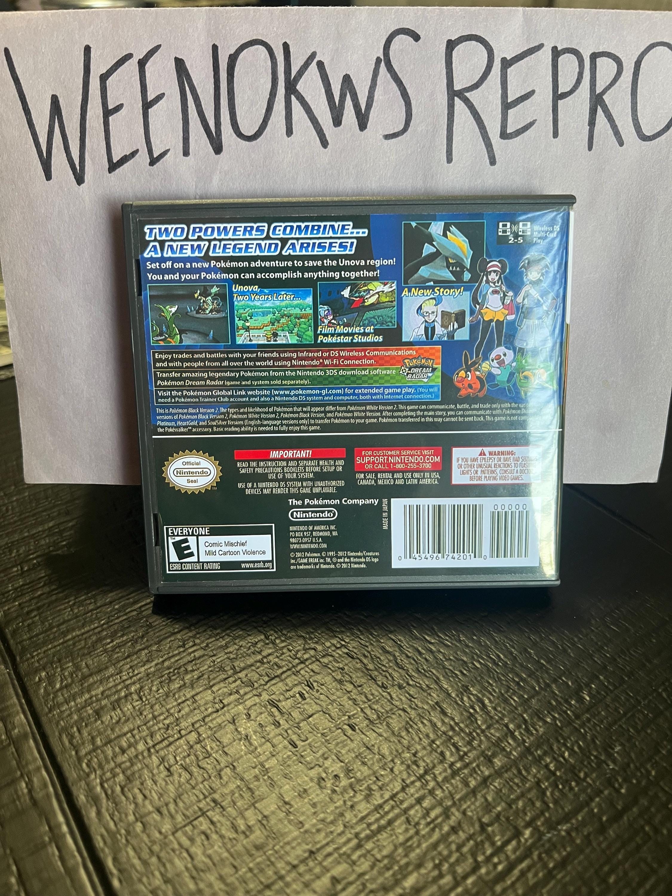 Pokémon Pokemon Black Version 2 REPRODUCTION CASE No Game