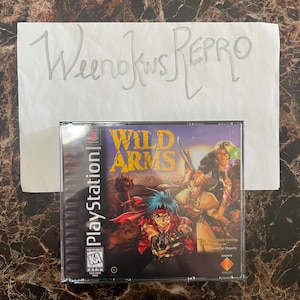 Wild Arms 1 REPRODUCTION CASE No Disc! Ps1