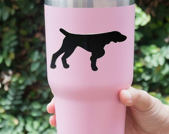 Pointer Decal *Custom Dog Decal *Dog Silhouette *Laptop Decal *Tumbler Decal *Dog Car Decal *Dog Sticker* free shipping
