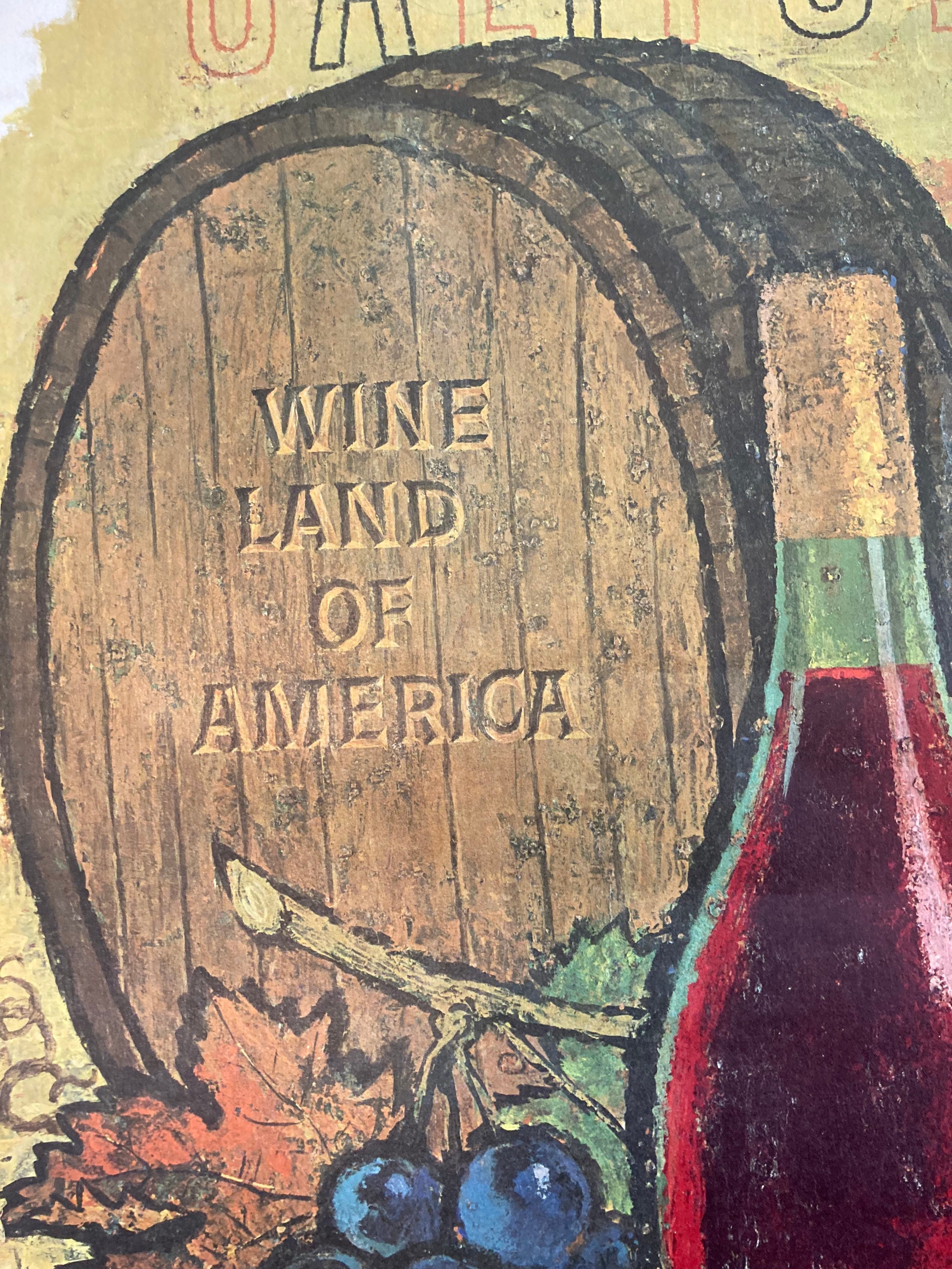 Wine Land of America Poster Etsy